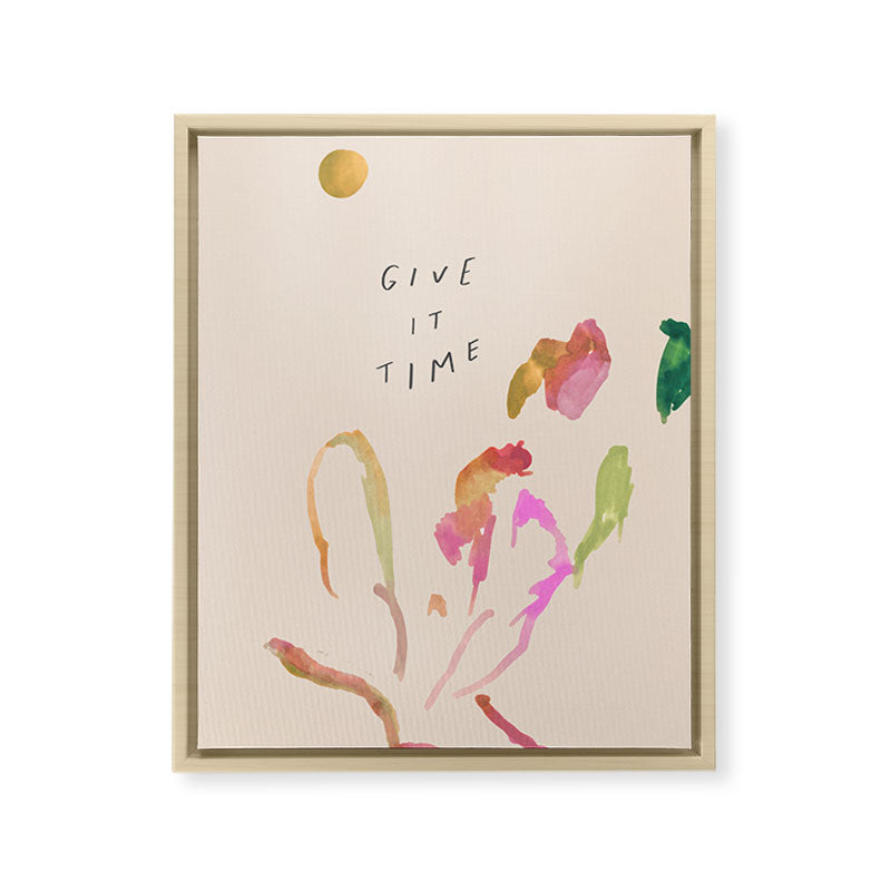 "Give It Time" Framed Canvas Print