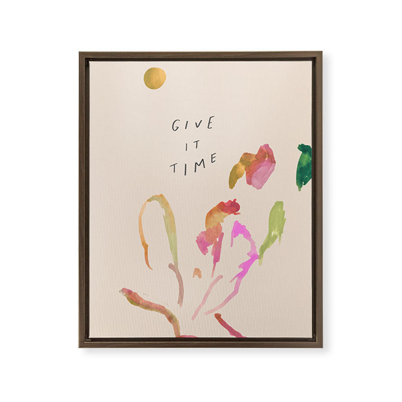 "Give It Time" Framed Canvas Print