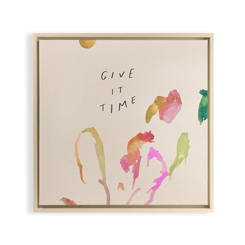 "Give It Time" Framed Canvas Print