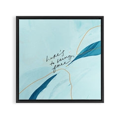 "Here's To Being Free." Framed Canvas Print