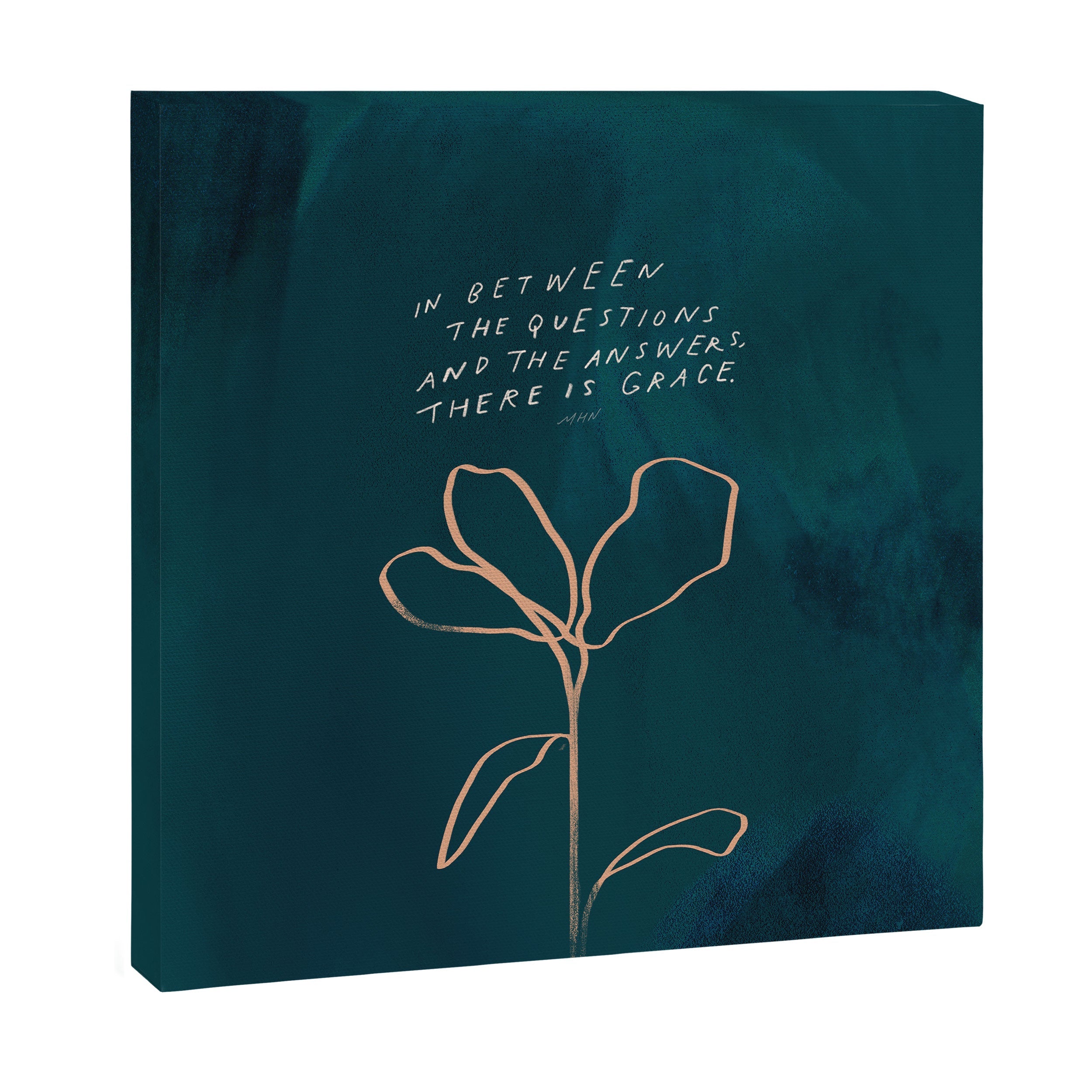 "In Between The Questions And The Answers, There Is Grace." Canvas Print