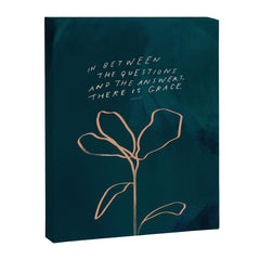 "In Between The Questions And The Answers, There Is Grace." Canvas Print