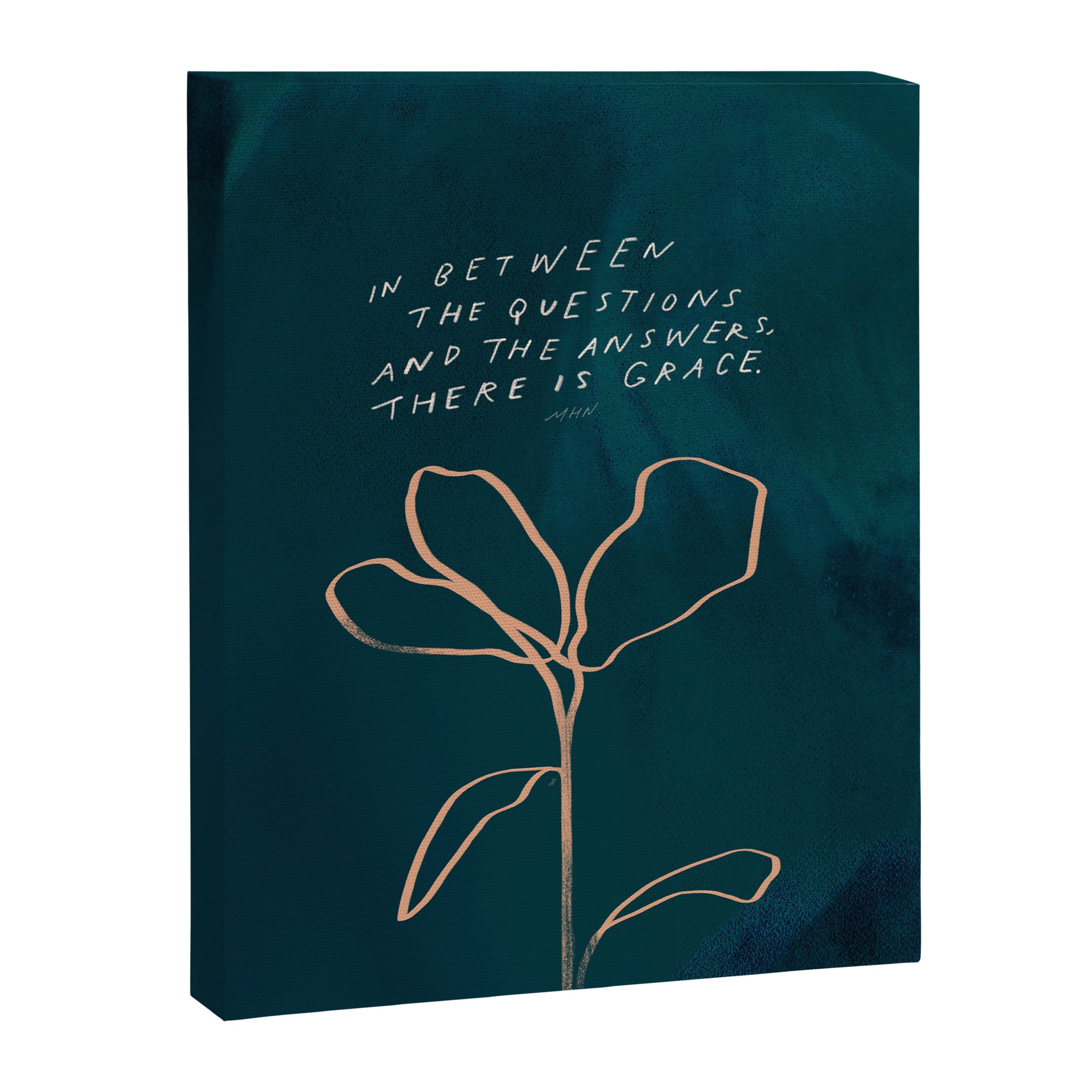"In Between The Questions And The Answers, There Is Grace." Canvas Print