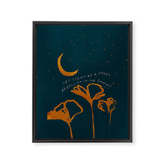 "Let Light Be A Sweet Rebellion In The Shadows" Framed Canvas Print