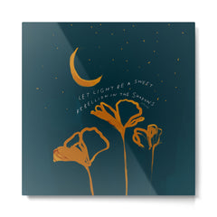 "Let Light Be A Sweet Rebellion In The Shadows" Metal Print