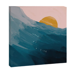 "One Wave At A Time" Canvas Print