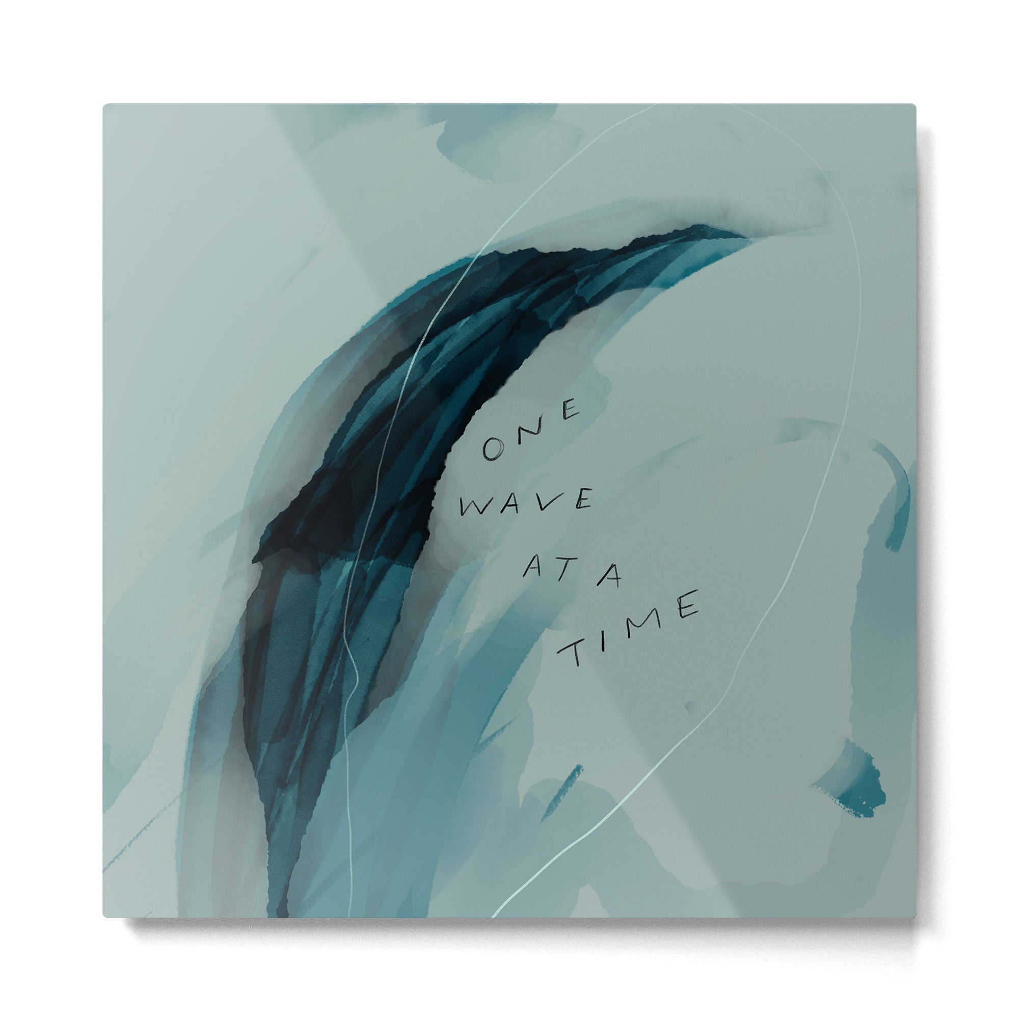 "One Wave At A Time" Metal Print