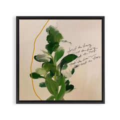 "Trust The Timing." Framed Canvas Print