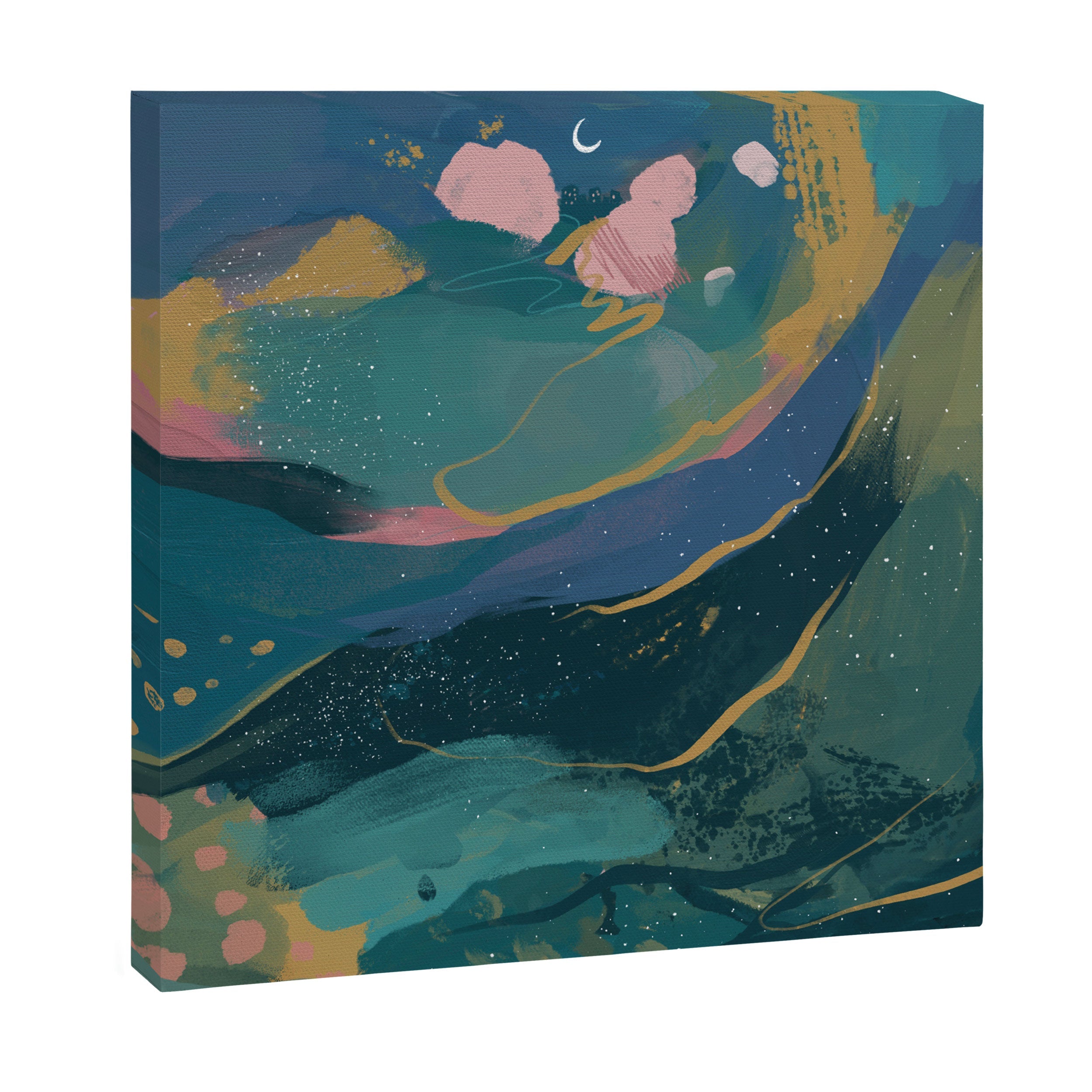 "You Are Worthy" Midnight Background Canvas Print