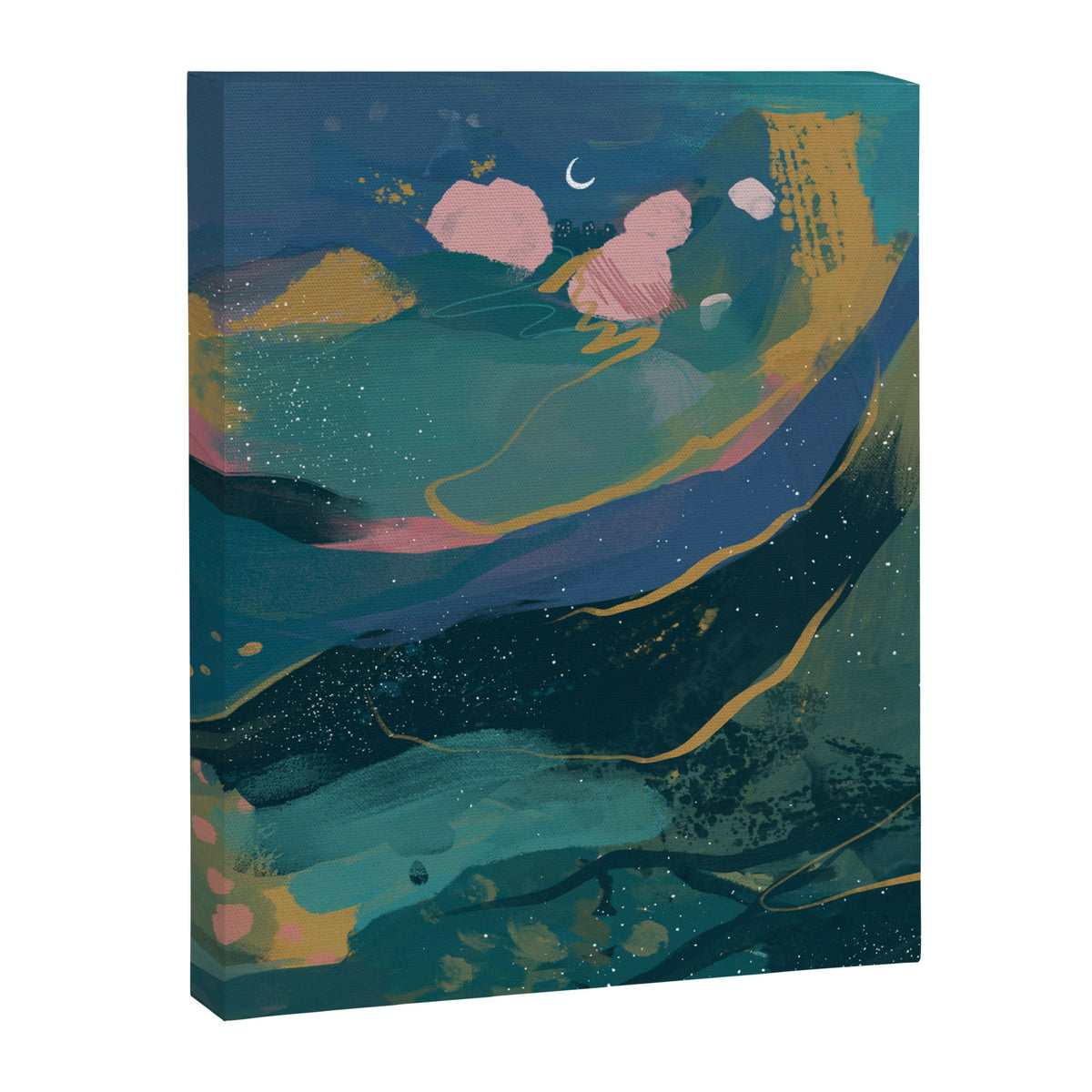 "You Are Worthy" Midnight Background Canvas Print