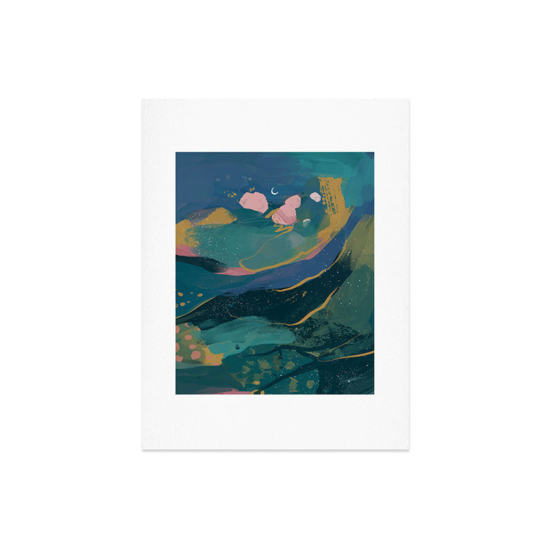 "You Are Worthy" Midnight Background Art Print