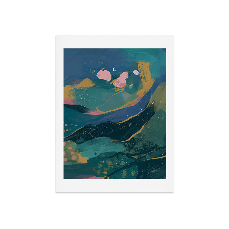 "You Are Worthy" Midnight Background Art Print