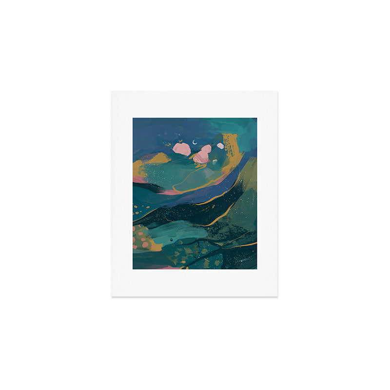 "You Are Worthy" Midnight Background Art Print