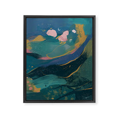 "You Are Worthy" Midnight Background Framed Canvas Print