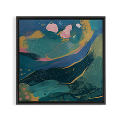 "You Are Worthy" Midnight Background Framed Canvas Print