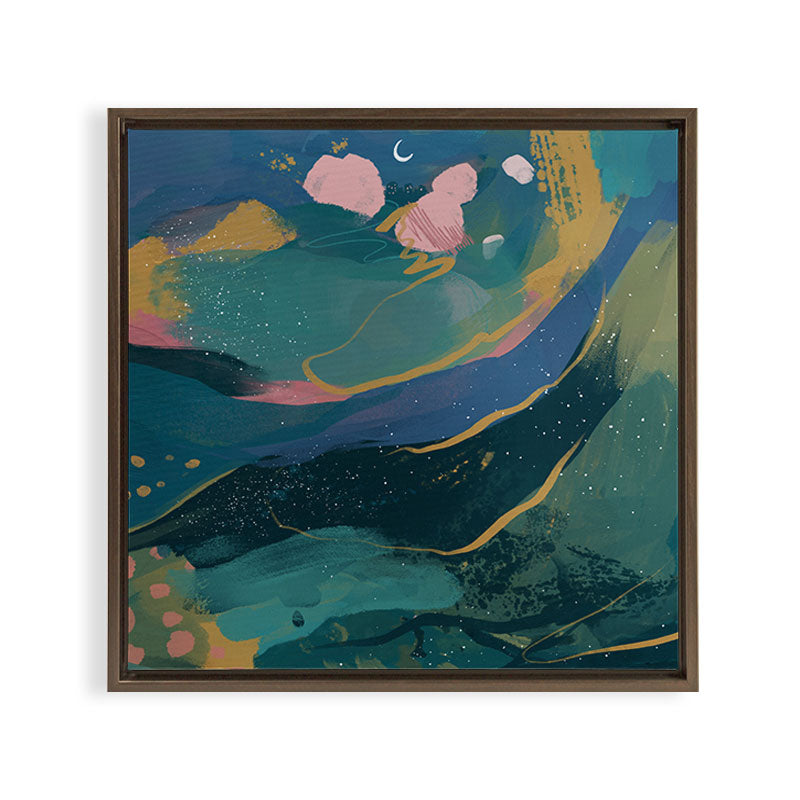 "You Are Worthy" Midnight Background Framed Canvas Print