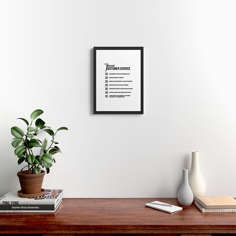 7 Excellent Customer Service, Customer Service Quotes, Quote To Print Framed Art Print