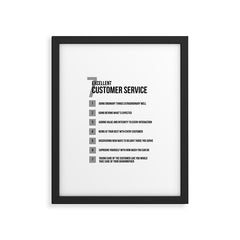 7 Excellent Customer Service, Customer Service Quotes, Quote To Print Framed Art Print