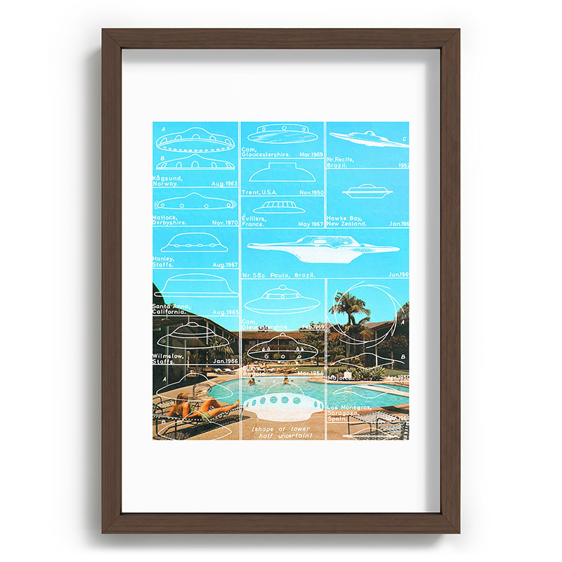 60s UFO sightings Framed Art Print