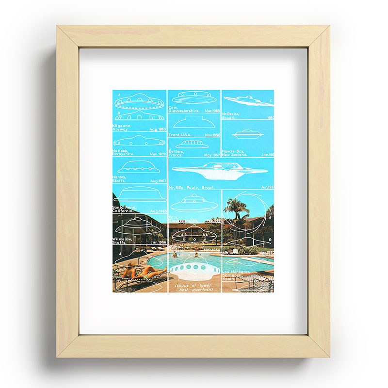 60s UFO sightings Framed Art Print