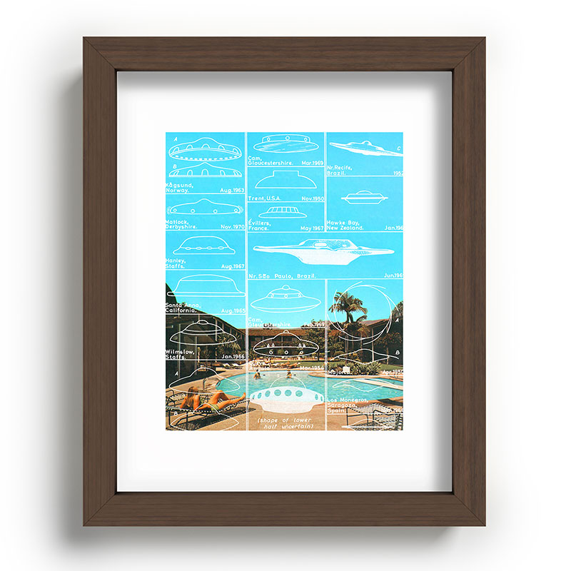 60s UFO sightings Framed Art Print