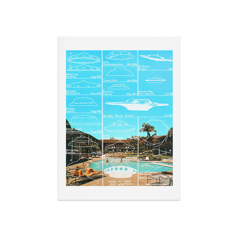 60s UFO sightings Art Print
