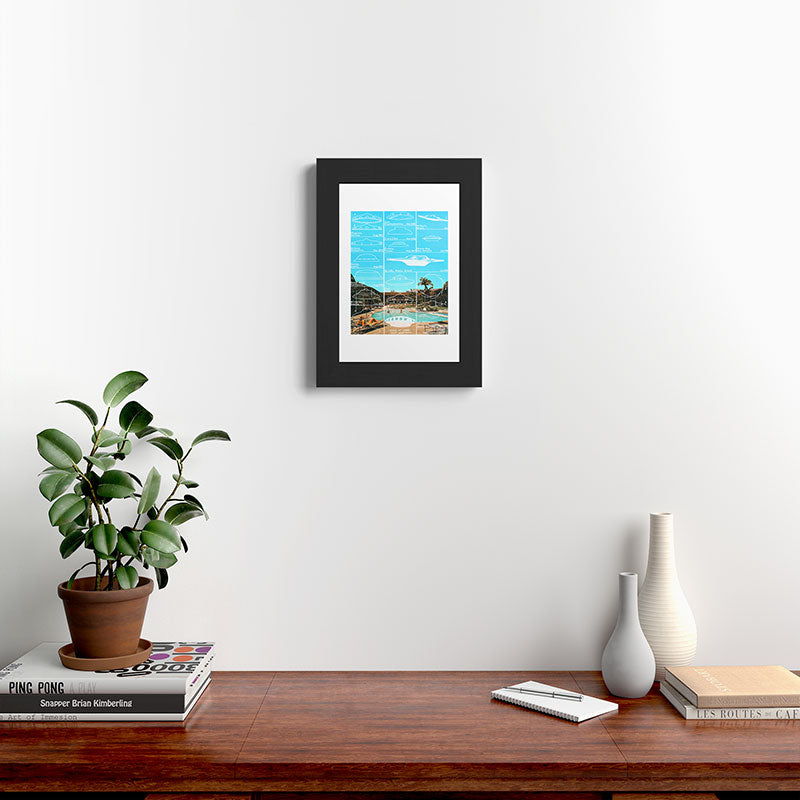 60s UFO sightings Framed Art Print