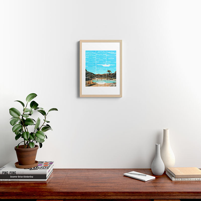 60s UFO sightings Framed Art Print