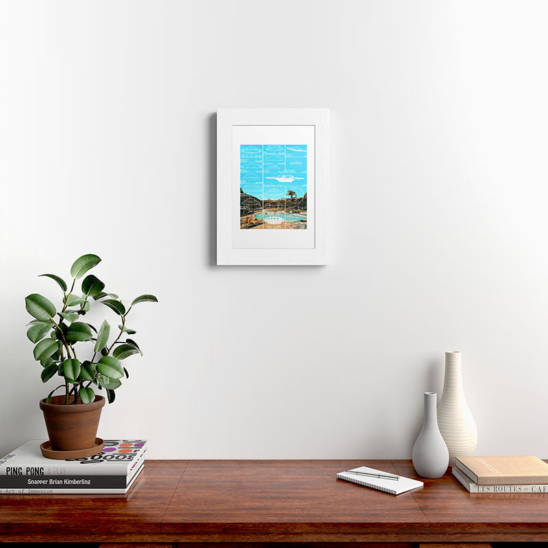 60s UFO sightings Framed Art Print