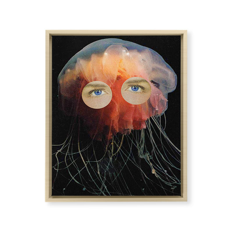 A (very) Jelly Fish Framed Canvas Print