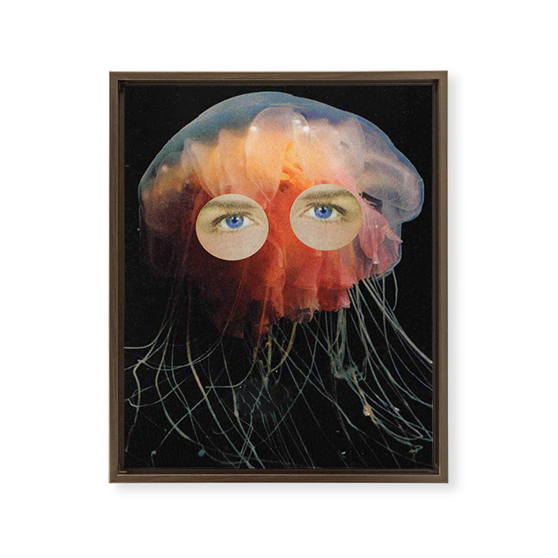 A (very) Jelly Fish Framed Canvas Print