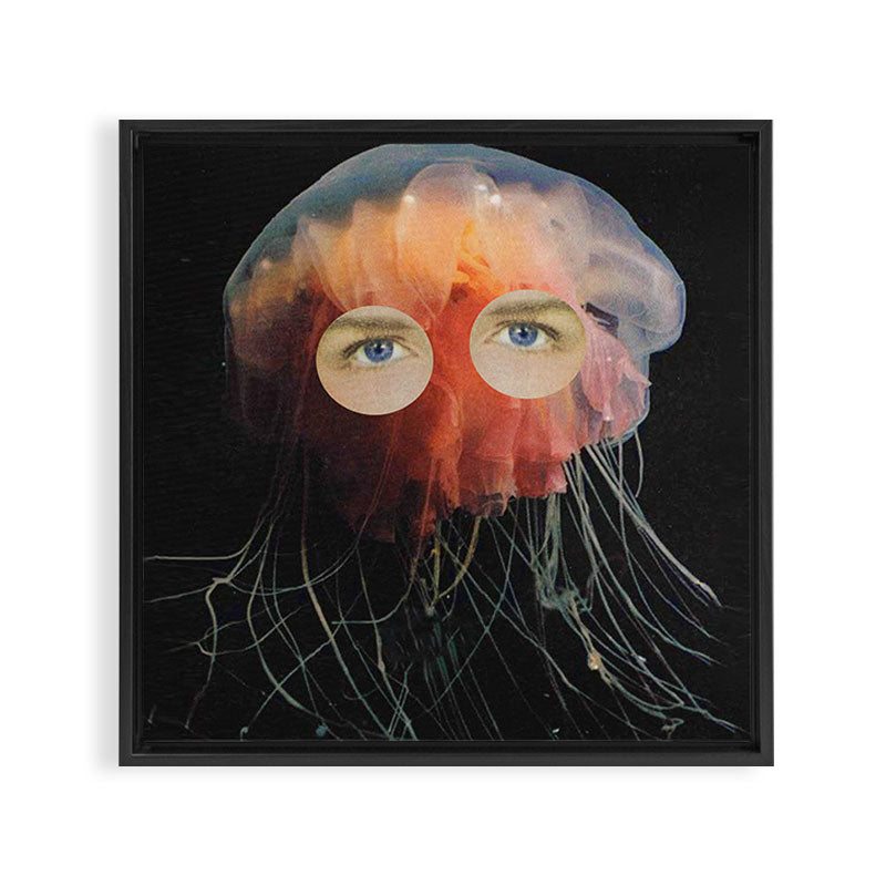 A (very) Jelly Fish Framed Canvas Print