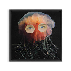 A (very) Jelly Fish Framed Canvas Print