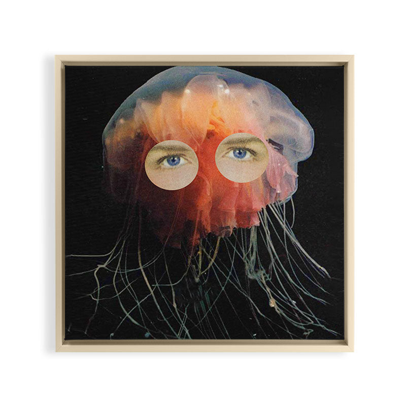 A (very) Jelly Fish Framed Canvas Print