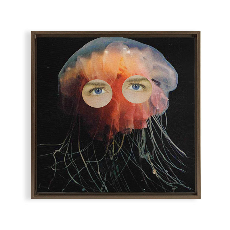 A (very) Jelly Fish Framed Canvas Print