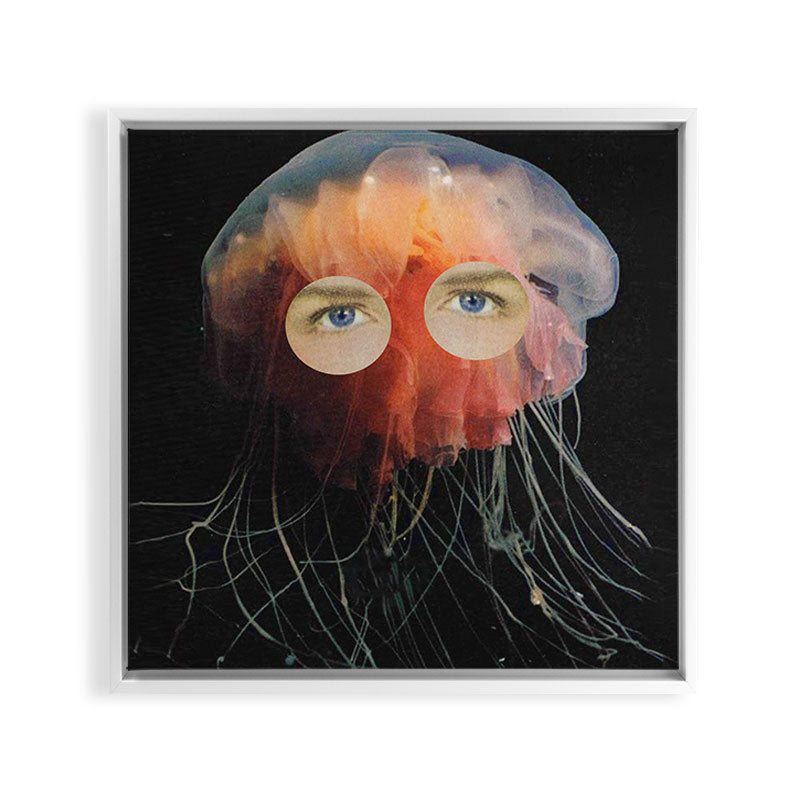 A (very) Jelly Fish Framed Canvas Print