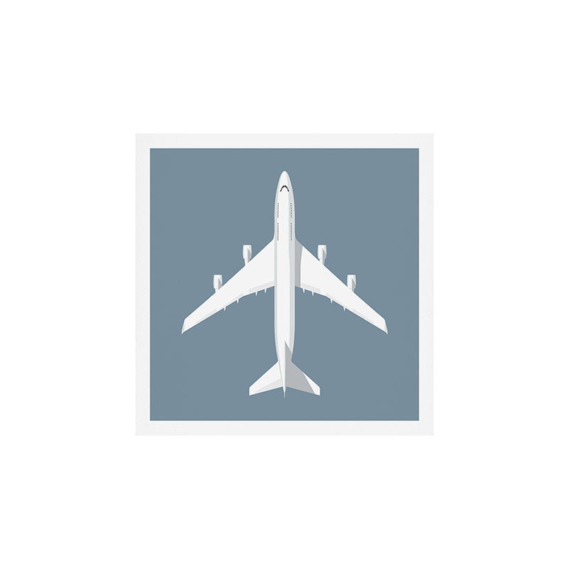 747-400 Jumbo Jet Airliner Aircraft - Slate Art Print