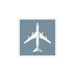 747-400 Jumbo Jet Airliner Aircraft - Slate Art Print