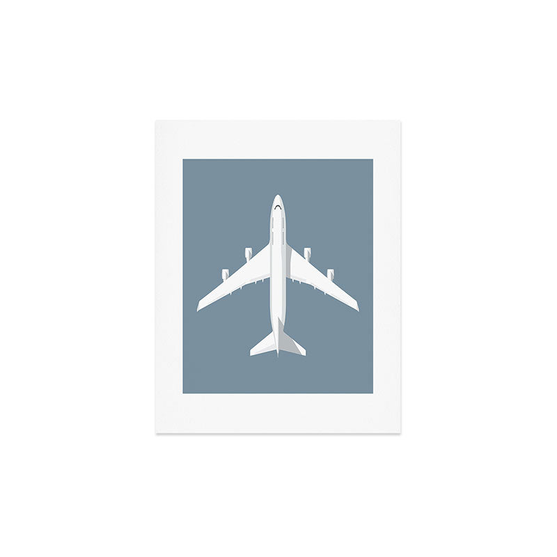 747-400 Jumbo Jet Airliner Aircraft - Slate Art Print