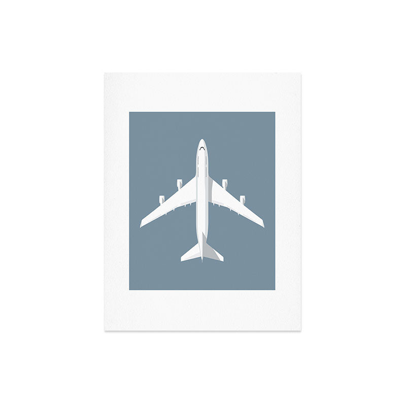 747-400 Jumbo Jet Airliner Aircraft - Slate Art Print