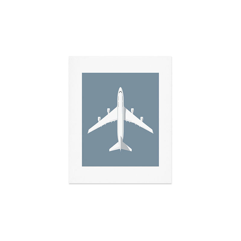 747-400 Jumbo Jet Airliner Aircraft - Slate Art Print