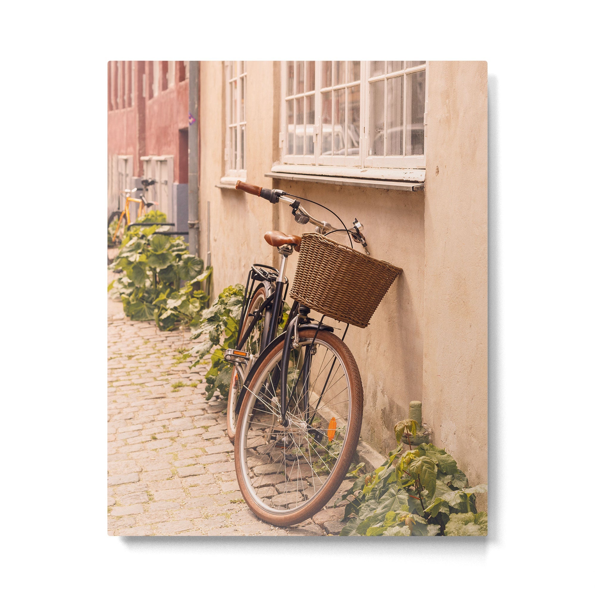 A bicycle in a Copenhagen street | Travel photography | Scandi Europe Scandinavia  Metal Print