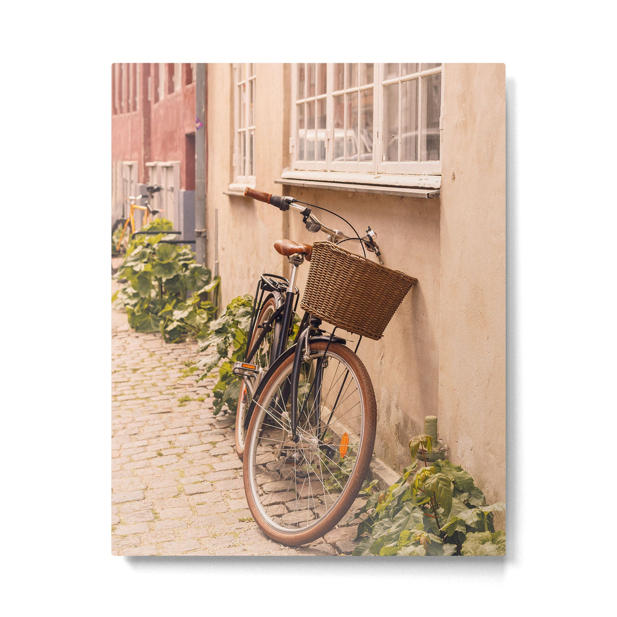 A bicycle in a Copenhagen street | Travel photography | Scandi Europe Scandinavia  Metal Print