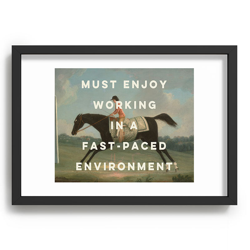 A Fast-Paced Environment Framed Art Print