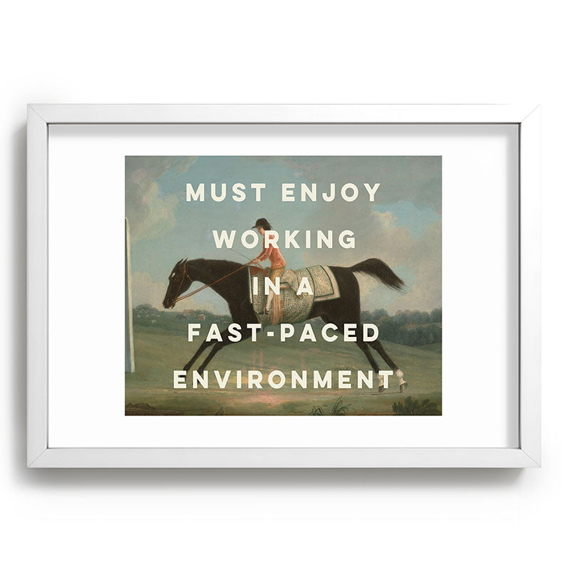 A Fast-Paced Environment Framed Art Print