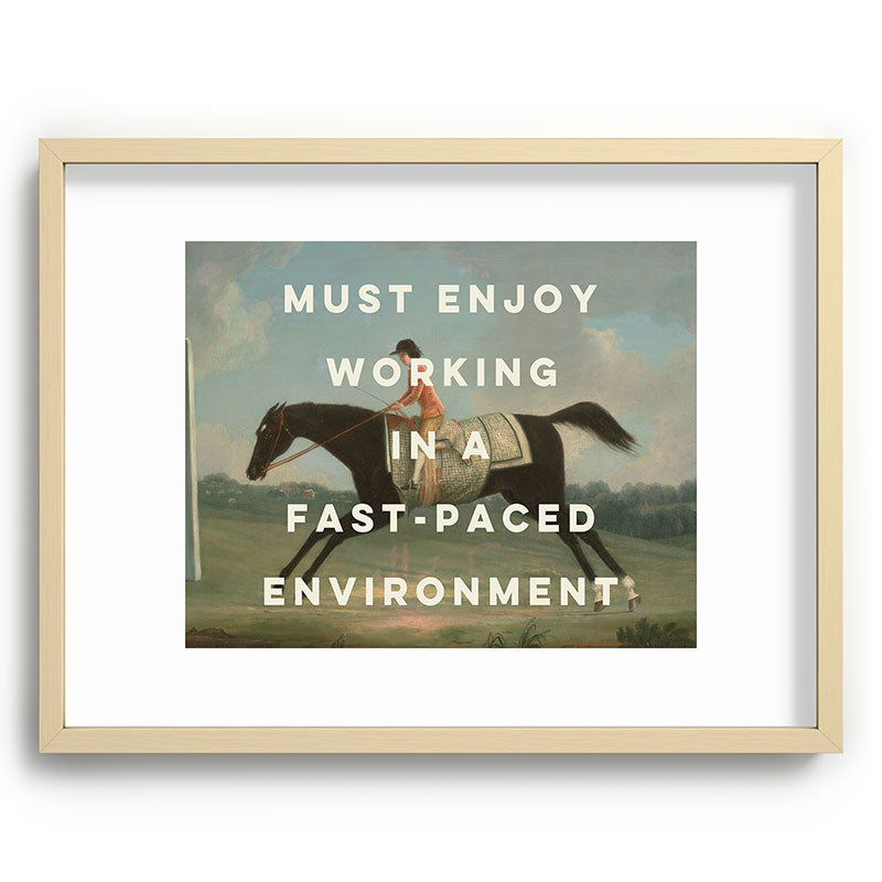 A Fast-Paced Environment Framed Art Print