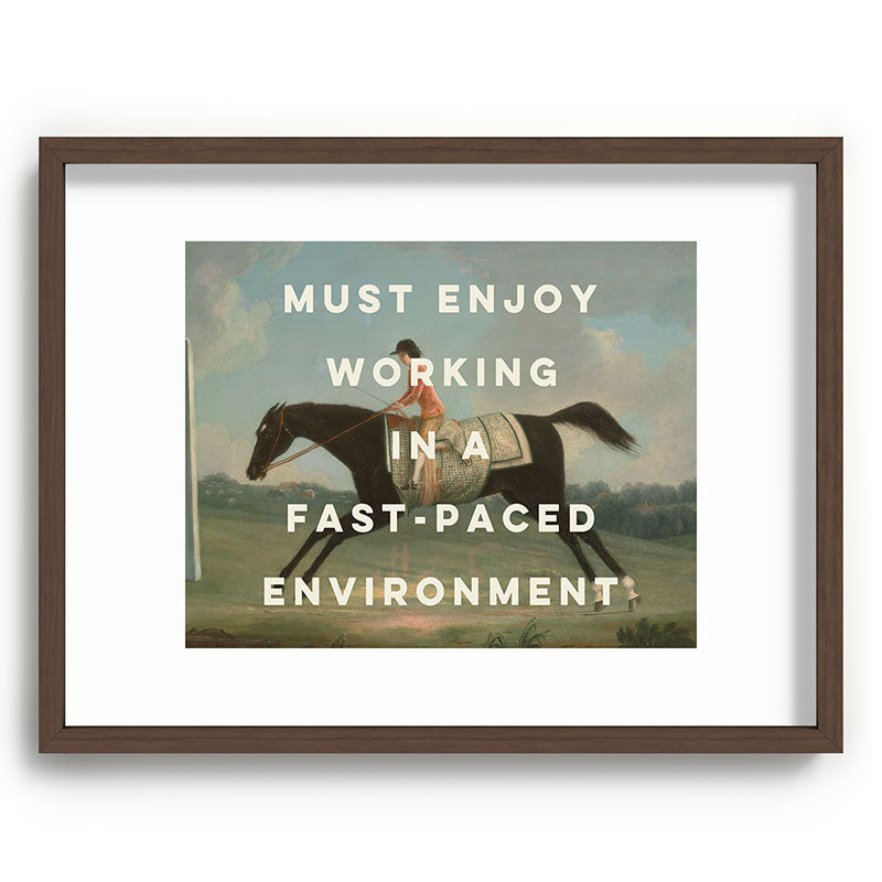 A Fast-Paced Environment Framed Art Print