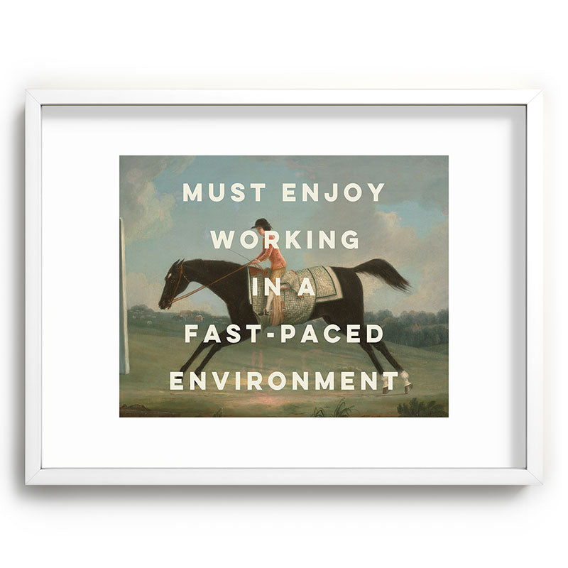 A Fast-Paced Environment Framed Art Print