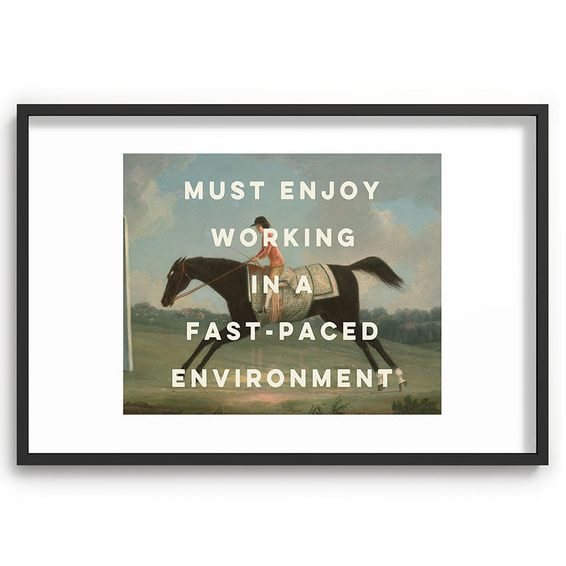 A Fast-Paced Environment Framed Art Print