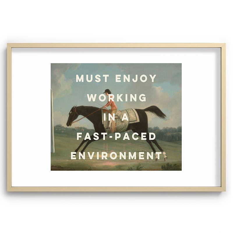 A Fast-Paced Environment Framed Art Print